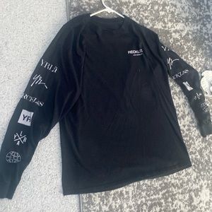 Young And Reckless Los Angeles LA Long Sleeve Tee Shirt In Black Size Large
